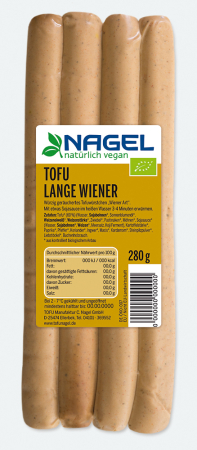 Tofu Lange Wiener, BIO, Nagel, 4 Stück, 280g