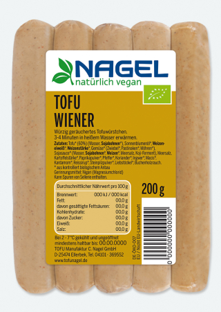 Tofu Wiener, BIO, Nagel, 5 Stück, 200g
