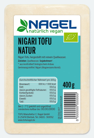 Nigari Tofu Natur, BIO, Nagel, 400g