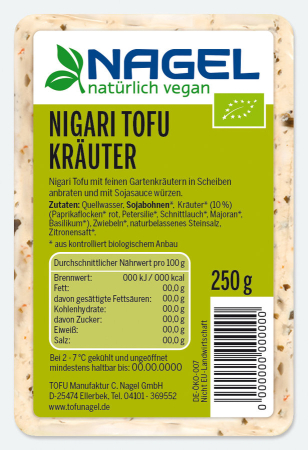 Nigari Tofu Kräuter 250g, BIO, 250.0 g, NAGEL