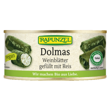 Dolmas Weinblätter gefüllt mit Reis, Projekt, BIO, 280.0 g, Rapunzel