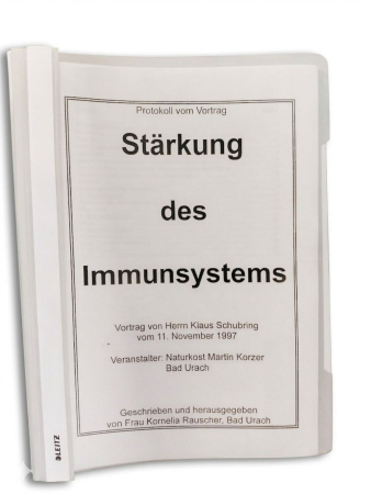 Schubring, Klaus: Stärkung des Immunsystems, 37 Seiten, Schnellhefter
