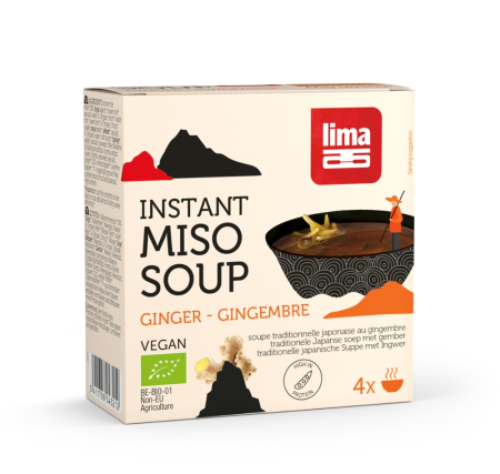 Miso Suppe Instant Ingwer, BIO, Lima, 4 x 15 g