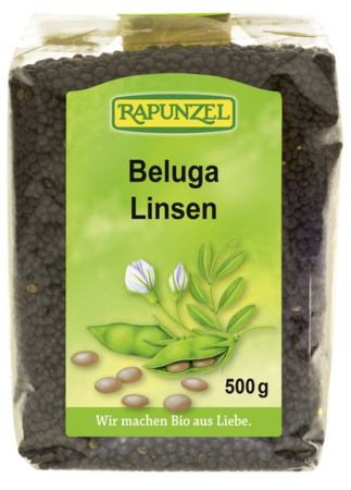 [MHD:12.01.2026] Beluga Linsen schwarz, BIO, Rapunzel, 500g