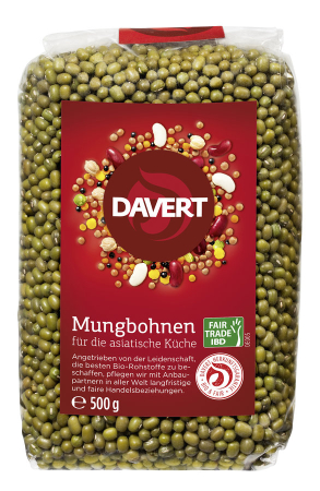 Mungbohnen Fair Trade IBD 500g, BIO, 500.0 g, Davert
