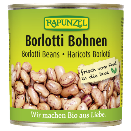 Borlotti Bohnen in der Dose, BIO, 400.0 g, Rapunzel, Abtropfgewicht 250.0 g