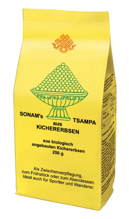 (MHD:03.08.2026) Tsampa aus Kichererbsen, BIO, Sonam's Tsampa, 250g