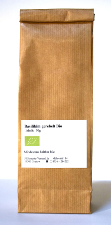 Basilikum gerebelt, BIO, Selbstabfüllung, 50 g