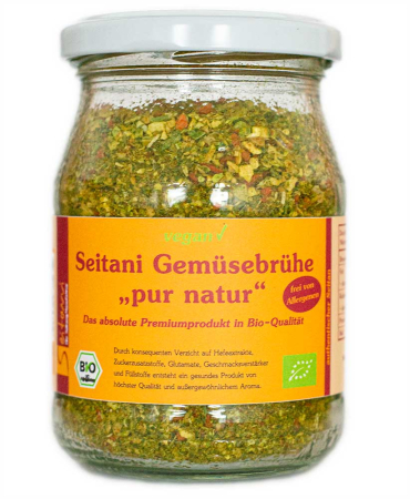 Gemüsebrühe pur natur, BIO, im Glas, Seitani, 220g