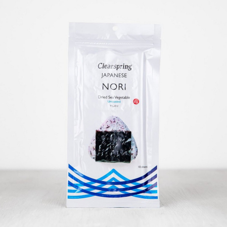 Nori ungeröstet - 10 Blätter, Clearspring, 25g
