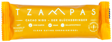 TZAMPAS Energy Bar Cacao Nibs, BIO, ETHCL Food Labs GmbH, 40g