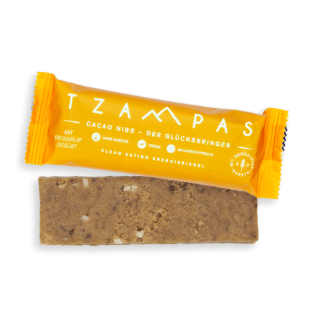 TZAMPAS Energy Bar Cacao Nibs, BIO, ETHCL Food Labs GmbH, 40g