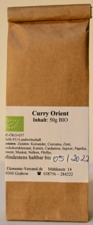 Curry Orient, gemahlen, BIO, Selbstabfüllung, 50 g