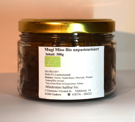 Mugi Miso, (Gerste) unpasteurisiert, BIO, 500g, Selbstabfüllung