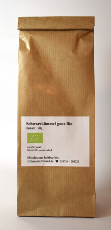 Schwarzkümmel ganz, BIO, Selbstabfüllung, 50g