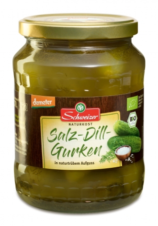 Salz-Dill-Gurken, demeter, Schweizer, 650 g