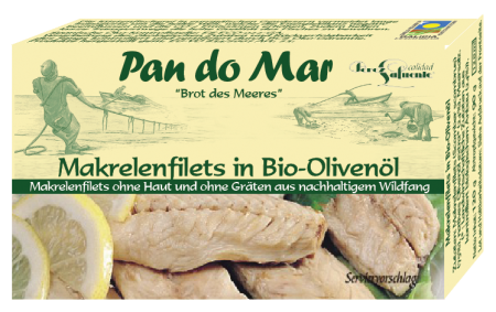 Makrelenfilets in BIO-Olivenöl, Pan do Mar, 120 g