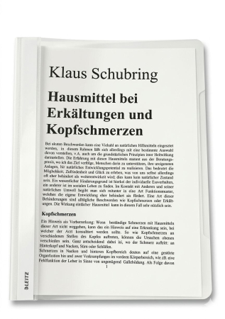 Schubring, Klaus: Hausmittel bei Erkältungen und Kopfschmerzen, 14 Seiten, Schnellhefter