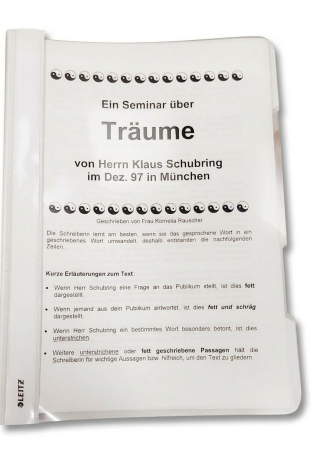 Schubring, Klaus: Träume, 79 Seiten, Schnellhefter