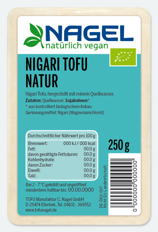 (MHD: 07.12.2025) Nigari Tofu Natur, BIO, Nagel, 250g