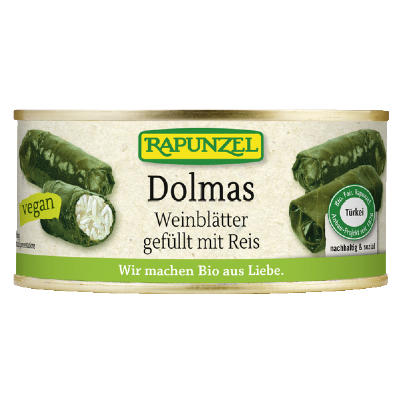 Dolmas Weinblätter gefüllt mit Reis, Projekt, BIO, 280.0 g, Rapunzel