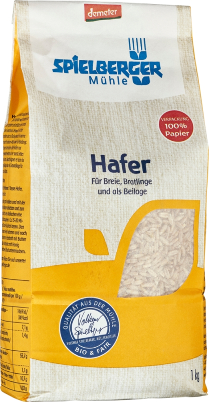 (MHD: 19.06.25) Hafer geschält, BIO, Spielberger Mühle, 1kg