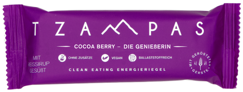 (MHD:10.03.2026) TZAMPAS Energy Bar Cacoa Berry, BIO, ETHCL Food Labs, 40g