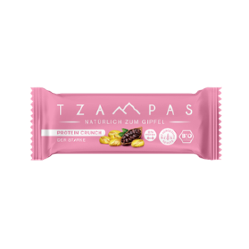 (MHD:04.06.2026) TZAMPAS Energy Bar Protein Crunch, BIO, ETHCL Food Labs, 40g