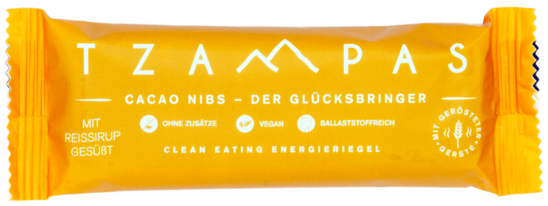 TZAMPAS Energy Bar Cacao Nibs, BIO, ETHCL Food Labs GmbH, 40g