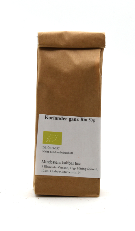 Koriander ganz, BIO, Selbstabfüllung, 50g