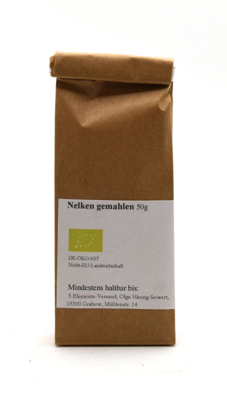 Nelken gemahlen, BIO, Selbstabfüllung, 50 g