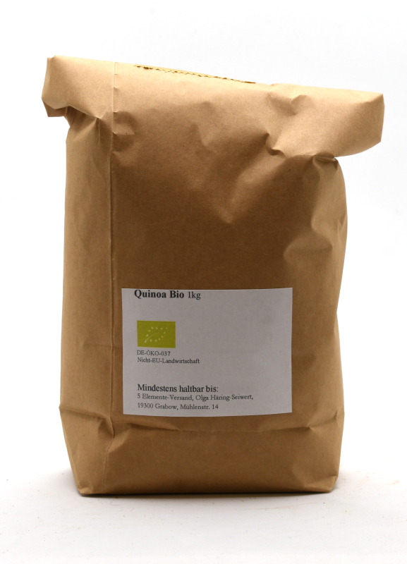 Quinoa weiß, BIO, Selbstabfüllung, in Papiertüten verpackt, 1 kg