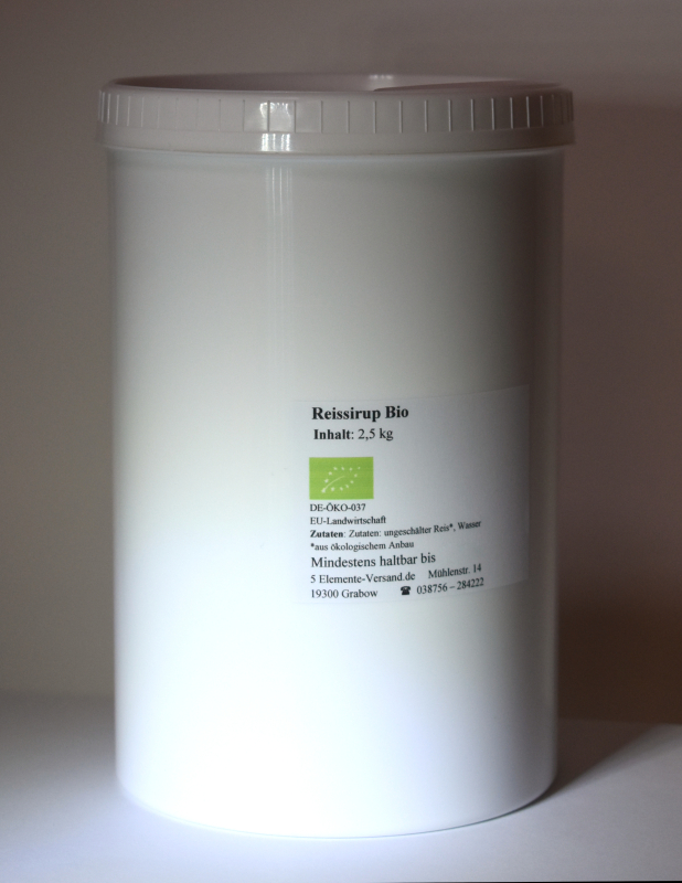 Reissirup, BIO, 2,5 kg, Selbstabfüllung