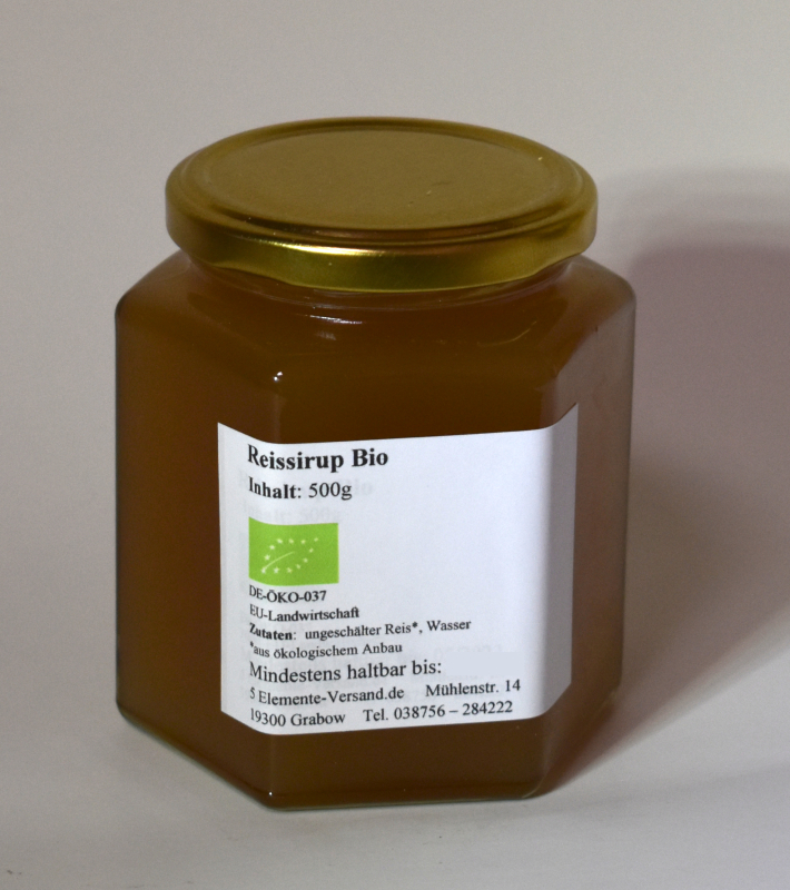 Reissirup, BIO, 500g, Selbstabfüllung