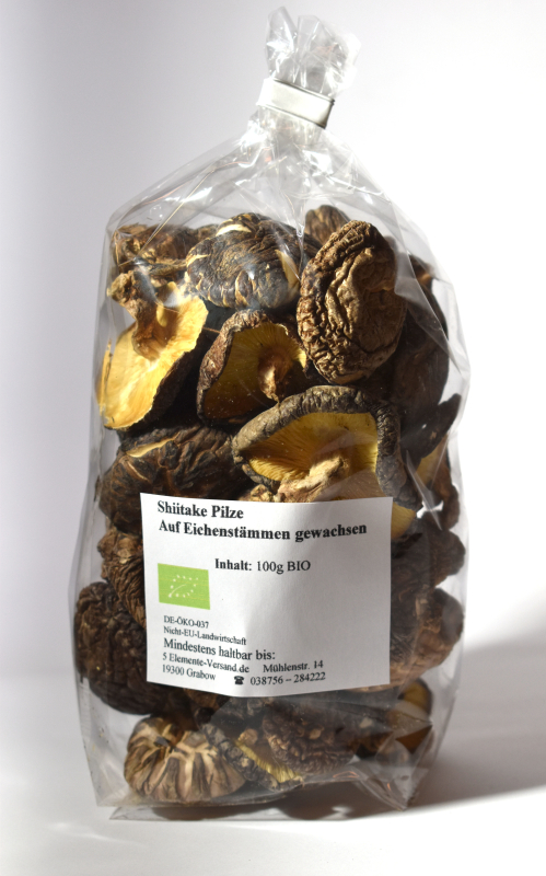 Shiitake Pilze, BIO, Selbstabfüllung, 100g