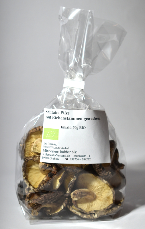 Shiitake Pilze, BIO, Selbstabfüllung, 50 g