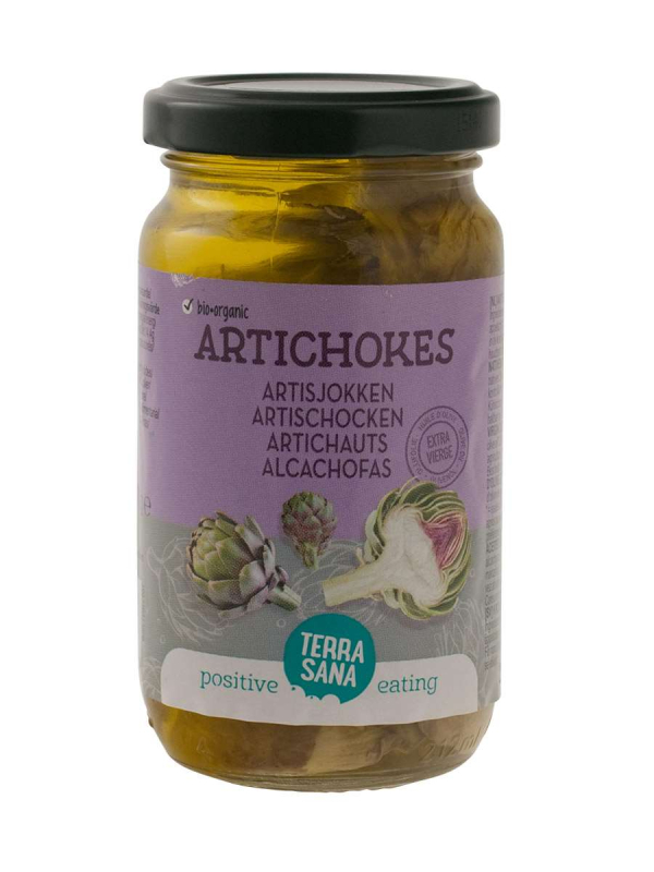 Artischocken in extra nativem Olivenöl, BIO, TerraSana, 400 ml