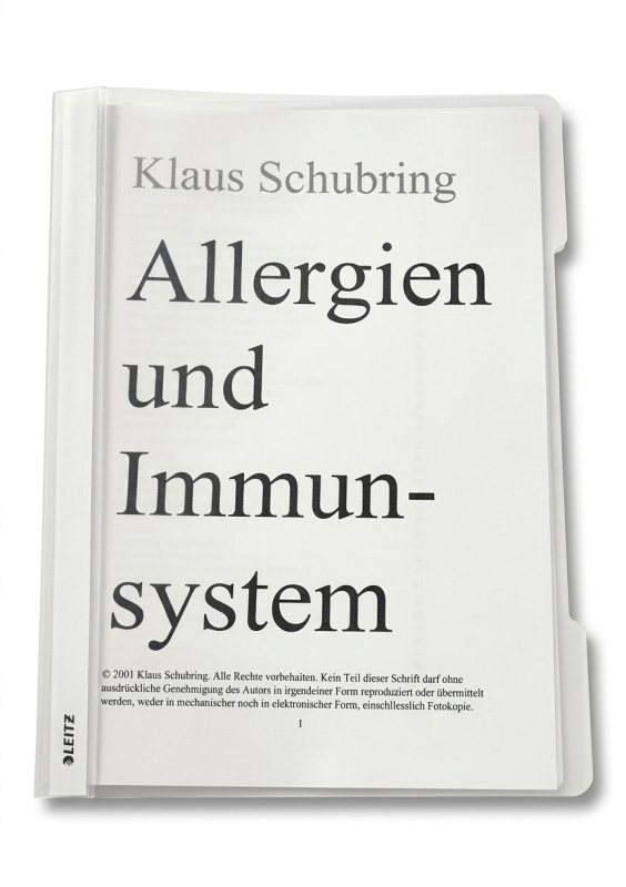 Schubring, Klaus: Allergien und Immunsystem, 66 Seiten, Schnellhefter