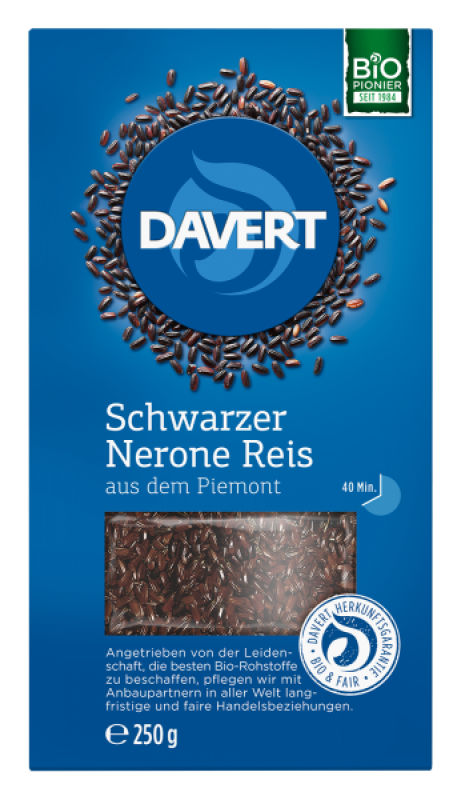 (MHD: 08.12.25) Schwarzer Nerone Reis, BIO, Davert, 250g